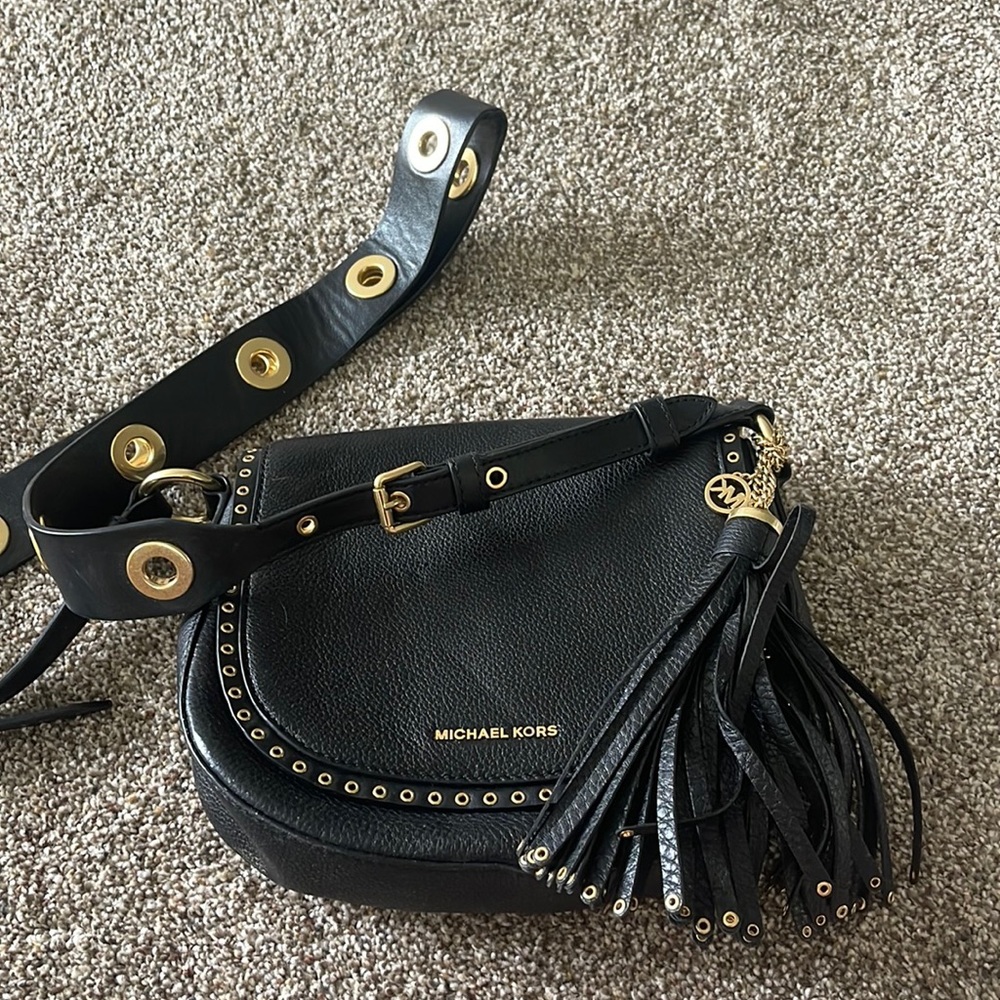 michael kors cross body bag with tassels